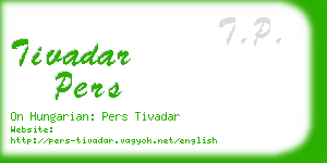 tivadar pers business card